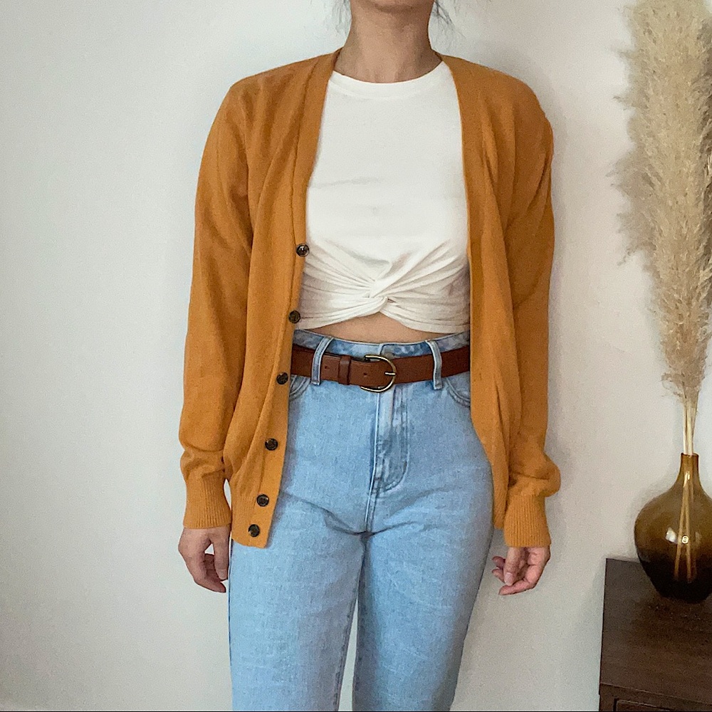 F21 Mustard Yellow Cardigan